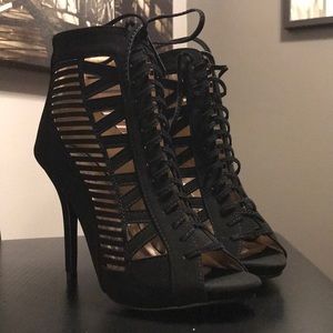 Bonnibel Lace Up Cut Out Stiletto